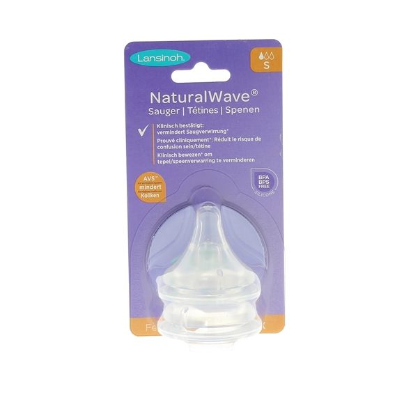 Natural Wave Tétines débit lent Lansinoh - lot de 2 tétines