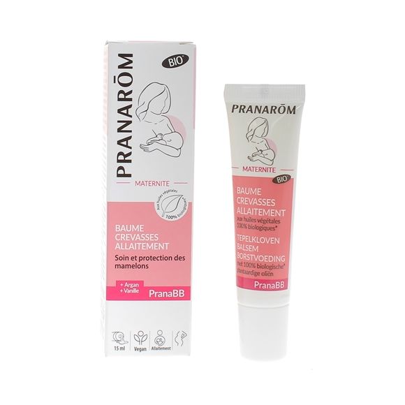 PranaBB Baume crevasses allaitement bio Pranarom - tube de 15 ml