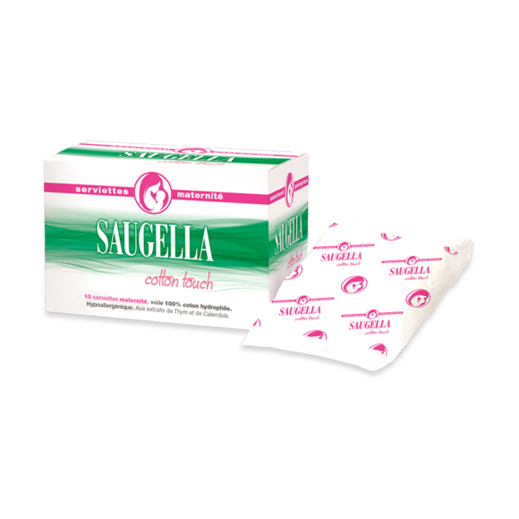 Serviettes Maternité Cotton Touch Saugella - 10 serviettes maternité