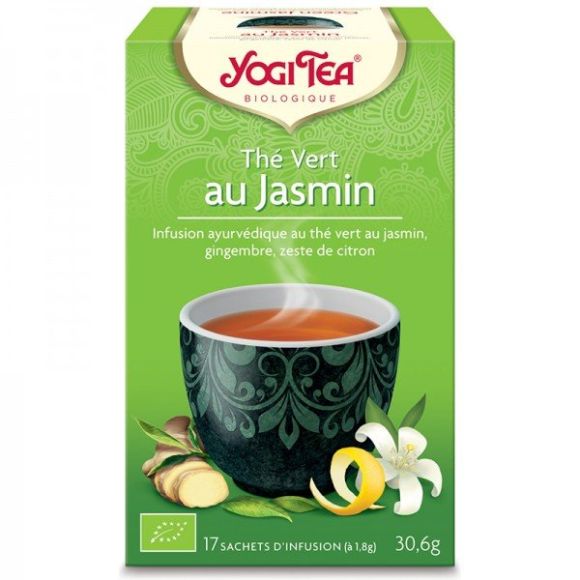 Thé vert au jasmin BIO Yogi Tea - boite de 17 sachets 