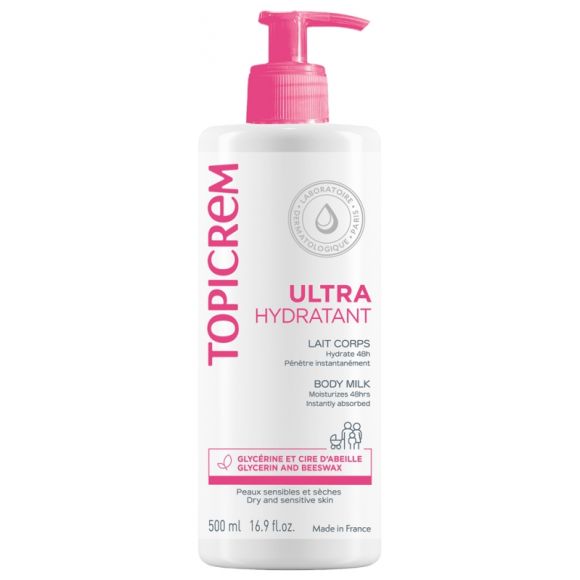 Ultra-Hydratant Lait corps Topicrem - flacon-pompe de 500 ml