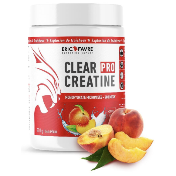Clear pro creatine goût pêche Eric Favre - pot de 300g