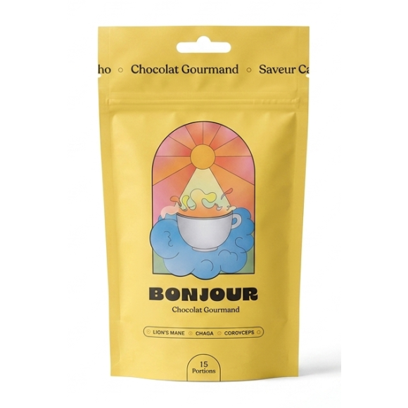 Bonjour boisson saveur chocolat gourmand - sachet de 90g (15 portions)