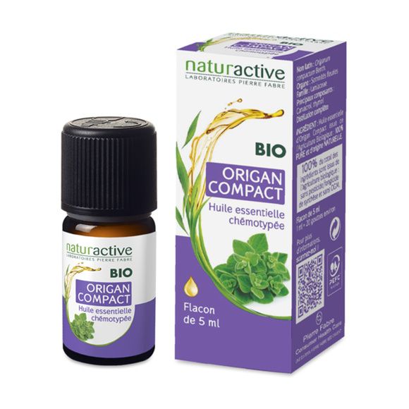 Huile essentielle d'origan compact bio Naturactive - flacon de 5 ml