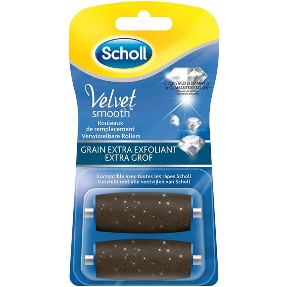 Velvet Smooth Rouleaux de remplacement Grain extra exfoliant Scholl - 2 rouleaux de remplacement